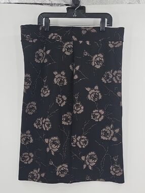 Urban Coco Women's Black Floral Pencil Skirt Size XL